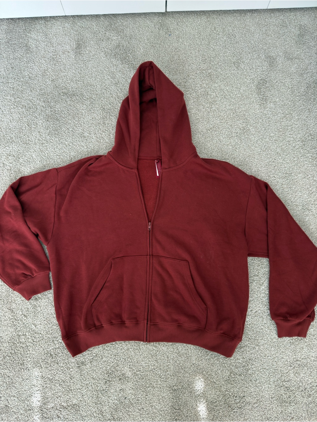 Skims Rust Red Hoodie Jacket